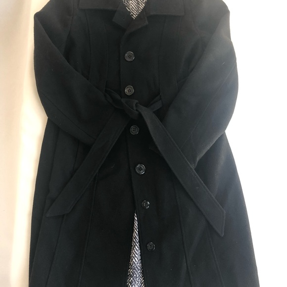 Motherhood Maternity Jackets & Blazers - [Motherhood maternity] black belted peacoat SZ S